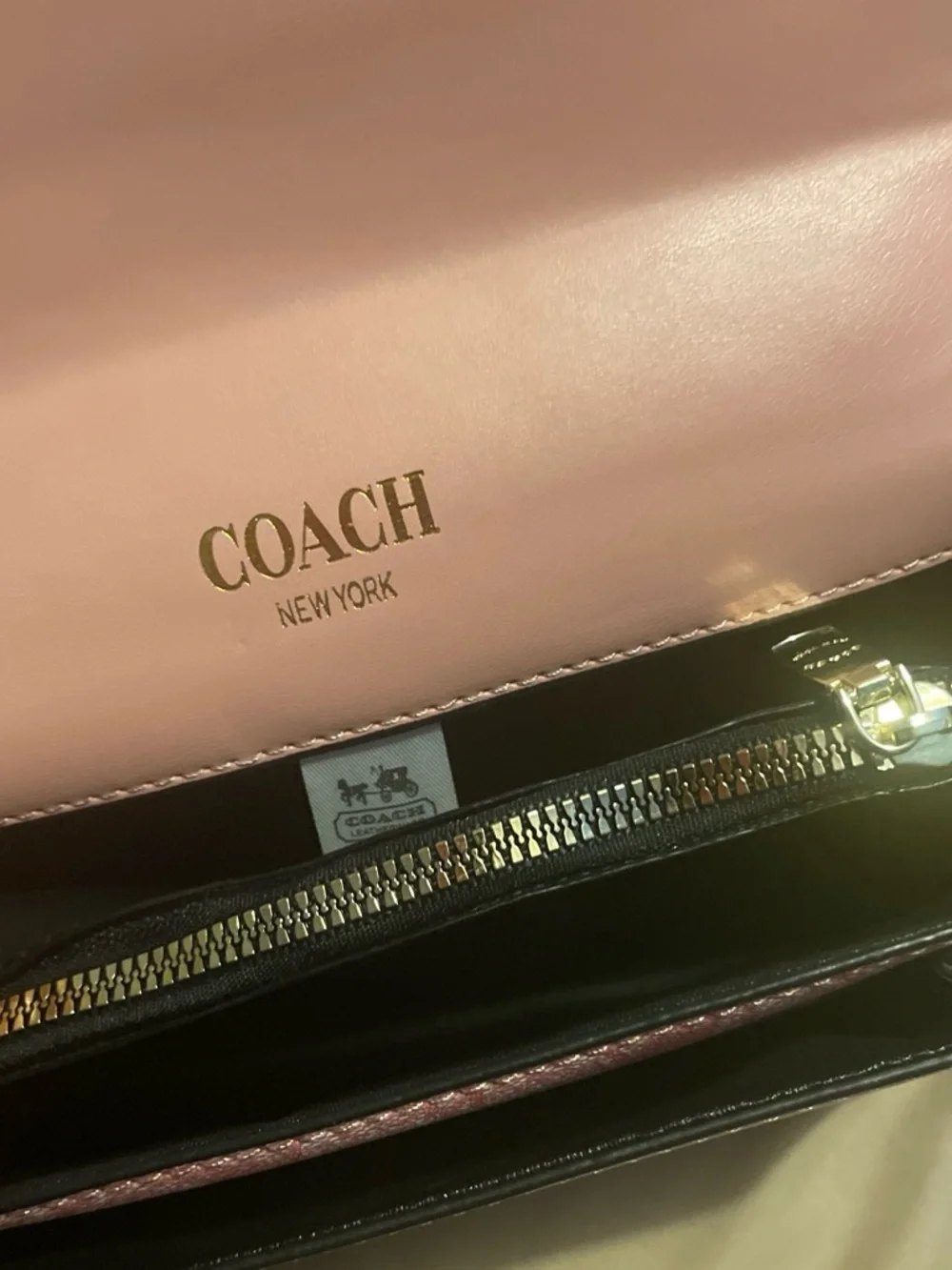 Coach Pink Signature Chain Crossbody